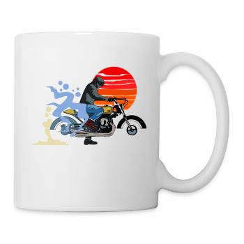 Moto - Mug blanc - blanc - Droite