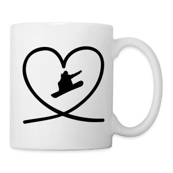 I love snowboarding - Tasse - Weiß - Rechts