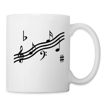 Musiknote - Tasse - Weiß - Rechts