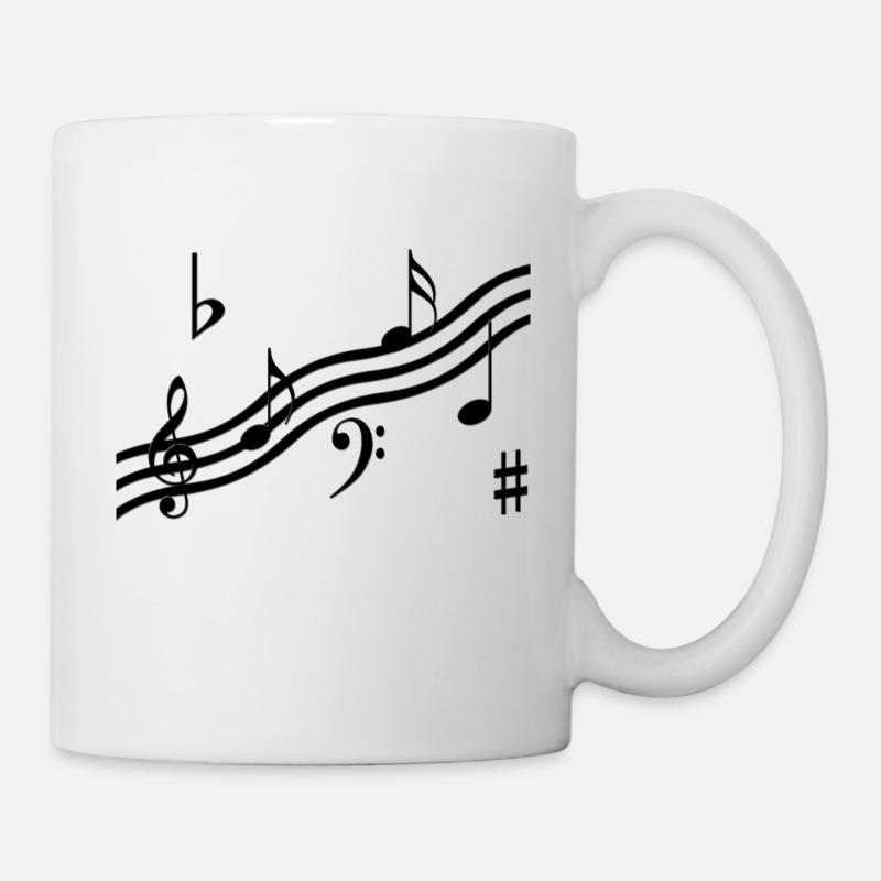 note de musique - Mug blanc - blanc