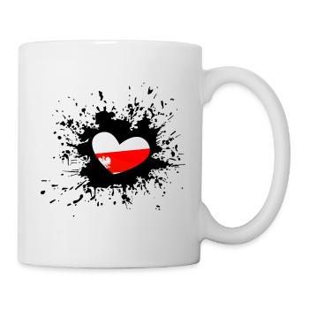 Pologne / coeur polonais - Mug blanc - blanc - Droite