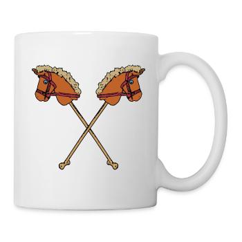 Hobby Horsing double cheval de bataille - Mug blanc - blanc - Droite