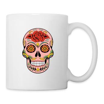 Crâne mexicain - Mug blanc - blanc - Droite