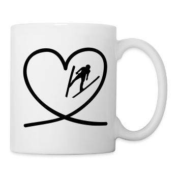 I love ski jumping - Mug - white - Right