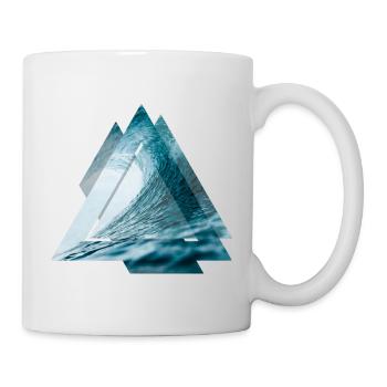 Triangle surfer wave - Mug - white - Right