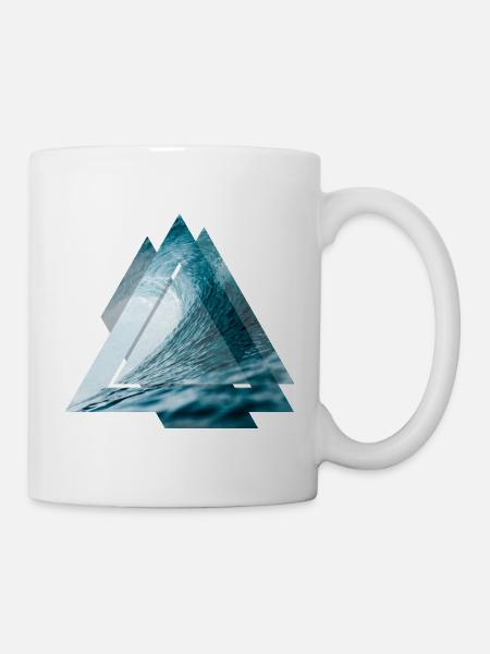 Triangle surfer wave - Mug - white