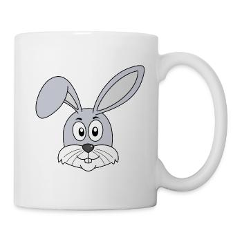 Hase Osterhase Häschen Hasenzähne Hasen Ostern - Tasse - Weiß - Rechts