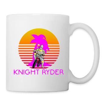 KNIGHT RYDER - MEDIEVAL BMX BIKER RETRO SUNSET 80s - Tasse - Weiß - Rechts