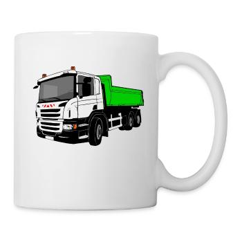Kipplaster - Laster - Kipper - LKW - Tasse - Weiß - Rechts