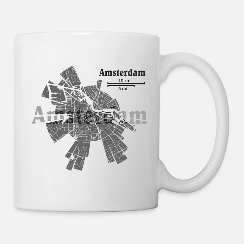 Amsterdam Map - Mug - white