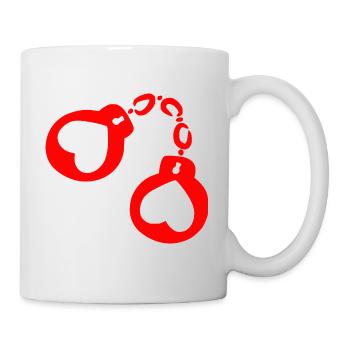 Herz Hadnschellen Kurz Design Vektor 3 - Tasse - Weiß - Rechts