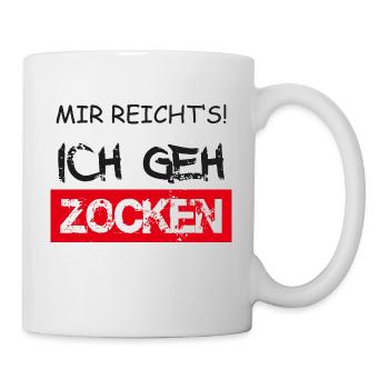 Mir reichts ich geh zocken Gamer Design - Tasse - Weiß - Rechts