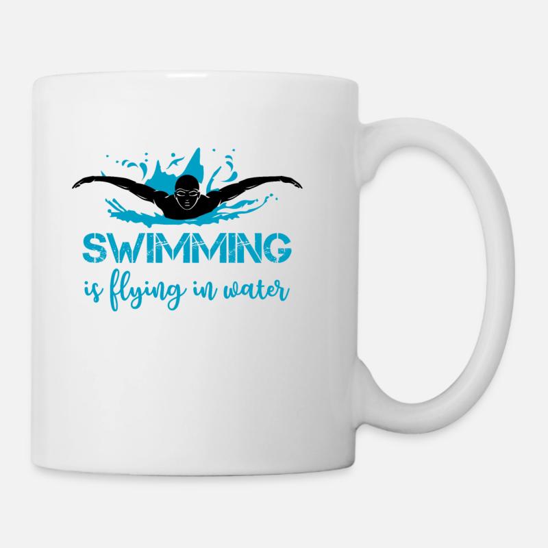 Swimming - Tasse - Weiß