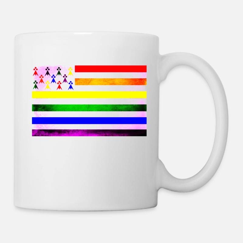 Drapeau Bretagne Gay - Mug blanc - blanc
