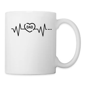 Heartbeat Dad, Father's Day, Father, Daddy, Daddy, Daddy - Mug - white - Right