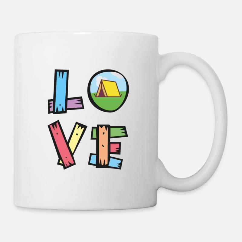 I Love Camping - Camper Liebe - Tasse - Weiß