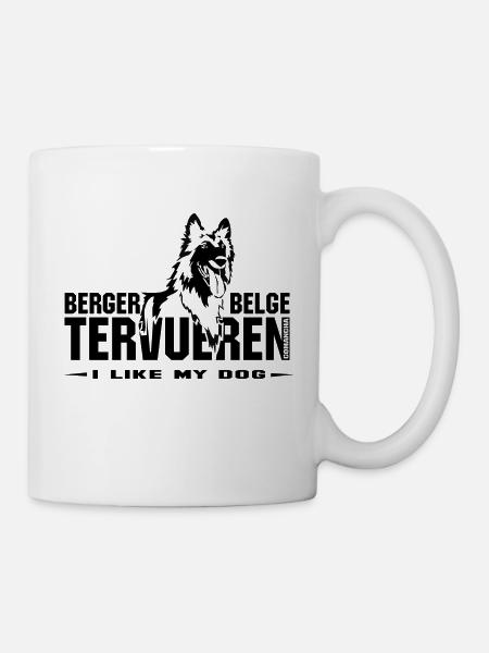 berger belge tervueren i like my dog T-Shirt - Mug blanc - blanc