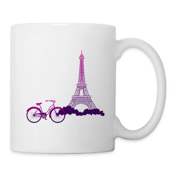 Paris Eiffelturm Fahrrad Bike - Tasse - Weiß - Rechts