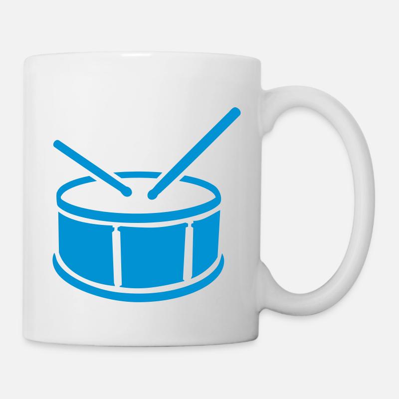 Trommel - Tasse - Weiß