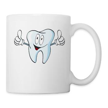 Zahn - Tasse - Weiß - Rechts
