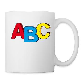 ABC motif, ideal for early school / school enrollment - Mug - white - Right