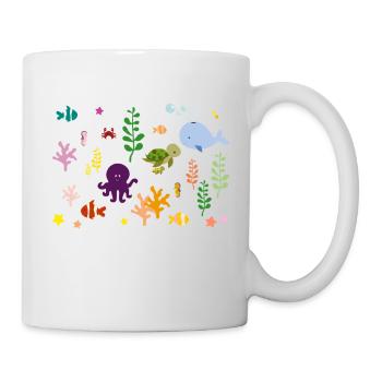 marine animals - underwater - Mug - white - Right