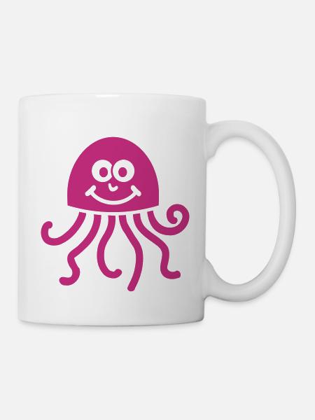 Qualle - Tasse - Weiß