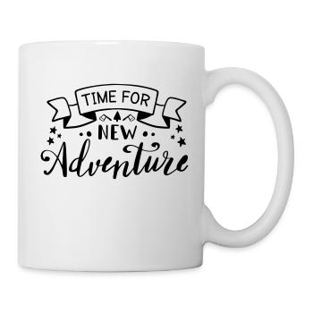 Temps pour une nouvelle aventure en disant texte aventure - Mug blanc - blanc - Droite