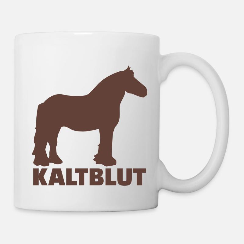 Kaltblut Pferd - Tasse - Weiß