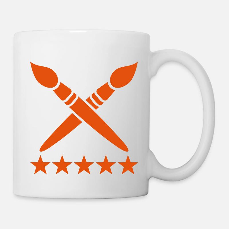 Pinsel - Tasse - Weiß