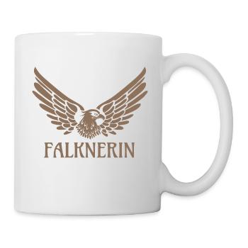 Falknerin Adler Falke Falknerei Geschenk - Tasse - Weiß - Rechts