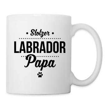 Stolzer Labrador Papa - Labbi Liebe - Tasse - Weiß - Rechts