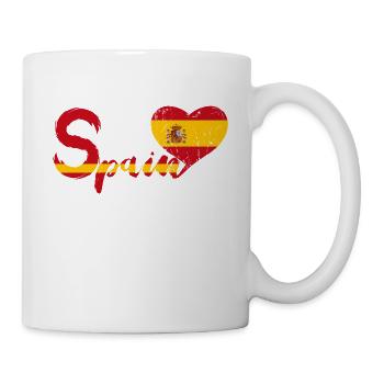 L'Espagne avec le coeur - Mug blanc - blanc - Droite