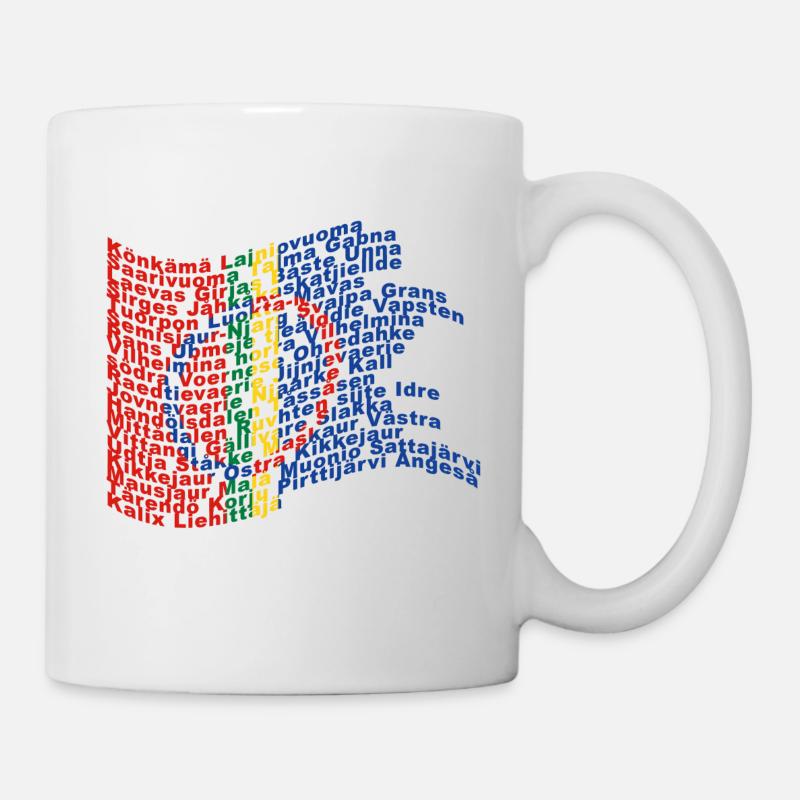 Sapmi Flag With Sami Villages - Mug - white