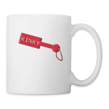 Kinky Paddle BDSM leather - Tasse - Weiß - Rechts