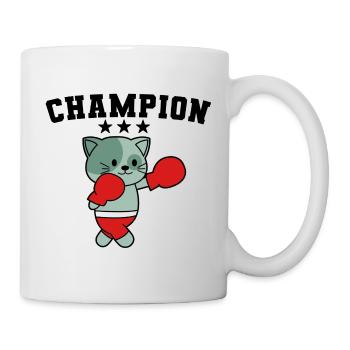 Champion boxing cat - Mug - white - Right