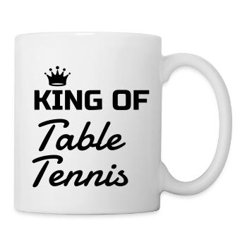 Table Tennis - Ping Pong - Sport - Racket - Ball - Tasse - Weiß - Rechts