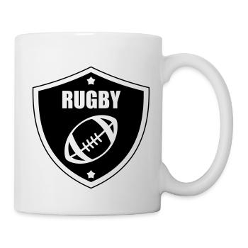 Rugby - Rugbyman - Sport - Fighter - Fight - Mug blanc - blanc - Droite