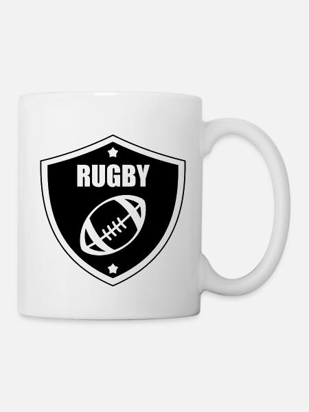 Rugby - Rugbyman - Sport - Fighter - Fight - Mug blanc - blanc