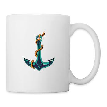 Anchor with knots - Mug - white - Right