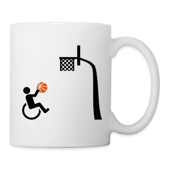 Basketball en fauteuil roulant - Mug blanc - blanc - Droite