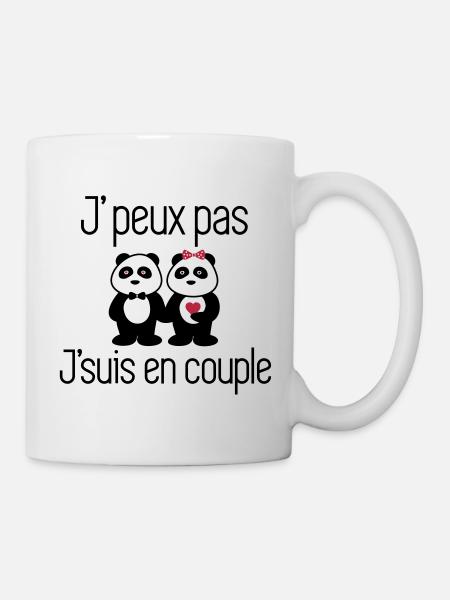 J'peux pas j'suis une couple - Mug blanc - blanc