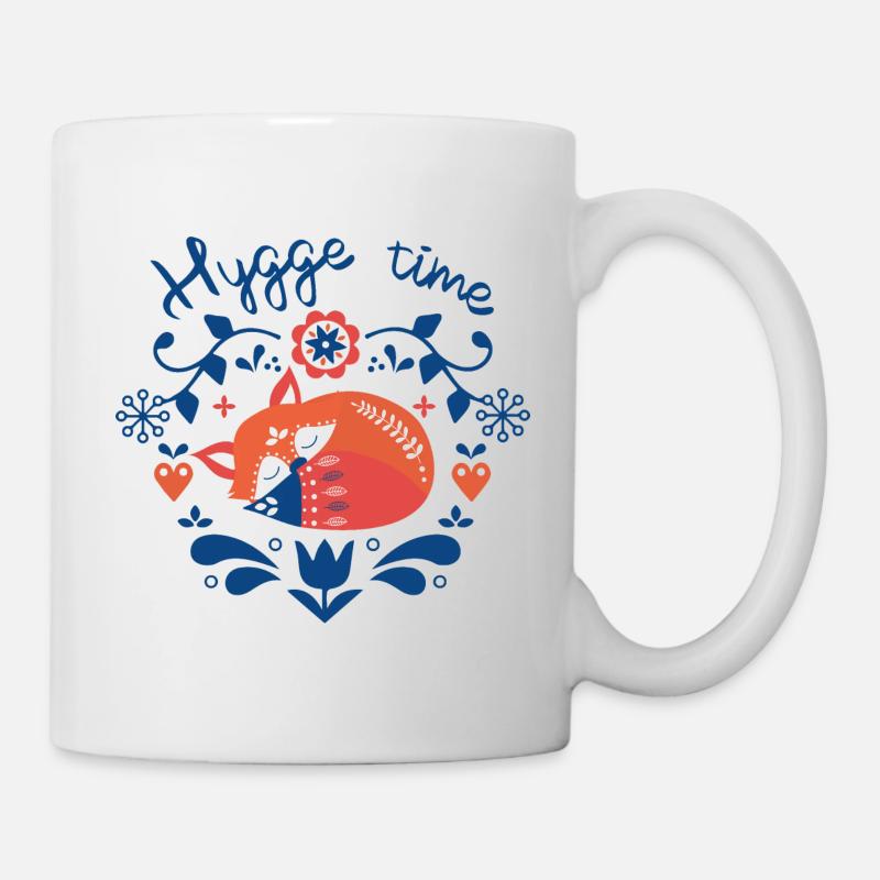 Hygge time fox - Mug - white