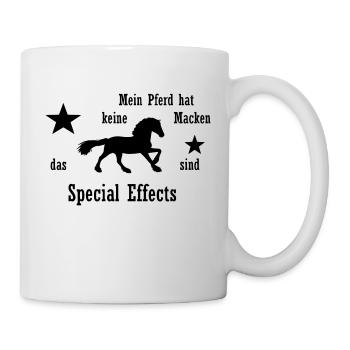 Pferde Spruch Reiten - Tasse - Weiß - Rechts