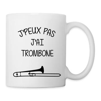 Trombone / Tromboniste / Instrument de Musique - Mug blanc - blanc - Droite