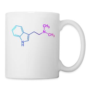 Ayahuasca DMT molecule N,N-dimethyltryptamine - Mug - white - Right