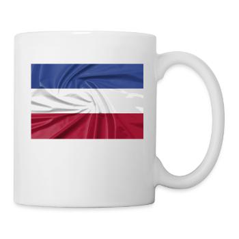 drapeau néerlandais à l’envers, manifestations paysannes - Mug blanc - blanc - Droite