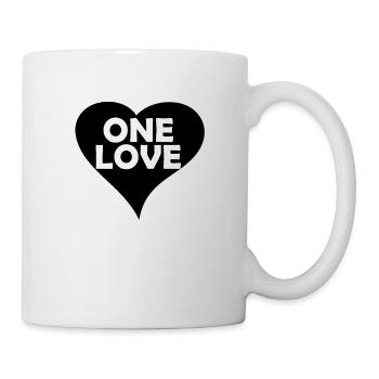 Un coeur d'amour noir - Mug blanc - blanc - Droite