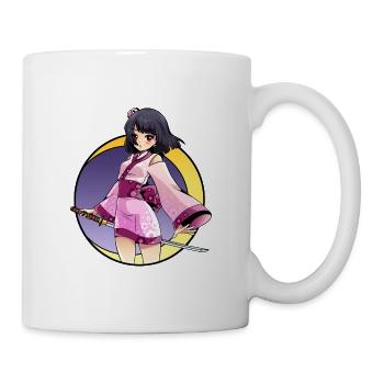 Samurai anime girl - Mug - white - Right
