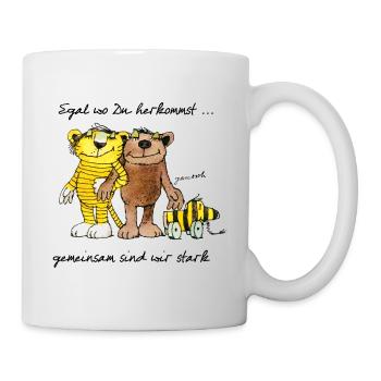 Janosch Bear Tiger Duck Tiger Strong Together - Mug - white - Right